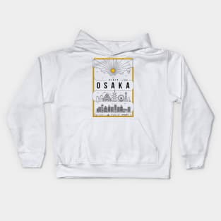 Osaka Minimal Lineal Poster Kids Hoodie